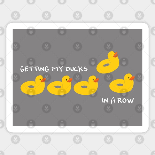 Ducks In A Row Magnet by katelein